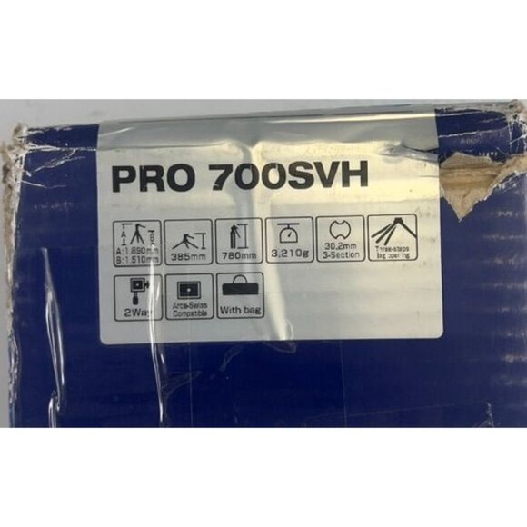 Slik PRO 700 DX 3-Section Aluminum Tripod System SVH-501 Video Head - Picture 11 of 11